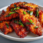 Crispy korean chicken tenders made in the air fryer