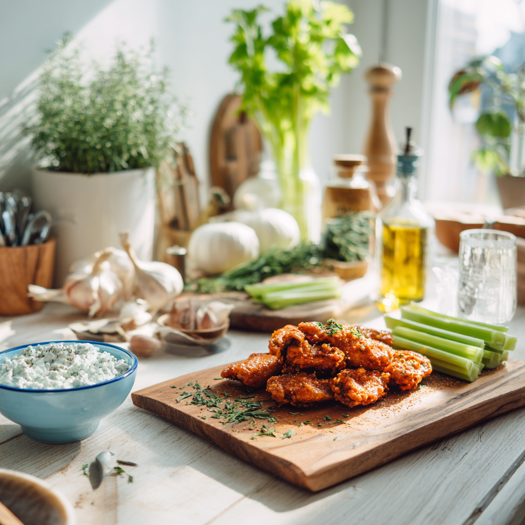 Honey buffalo chicken wings