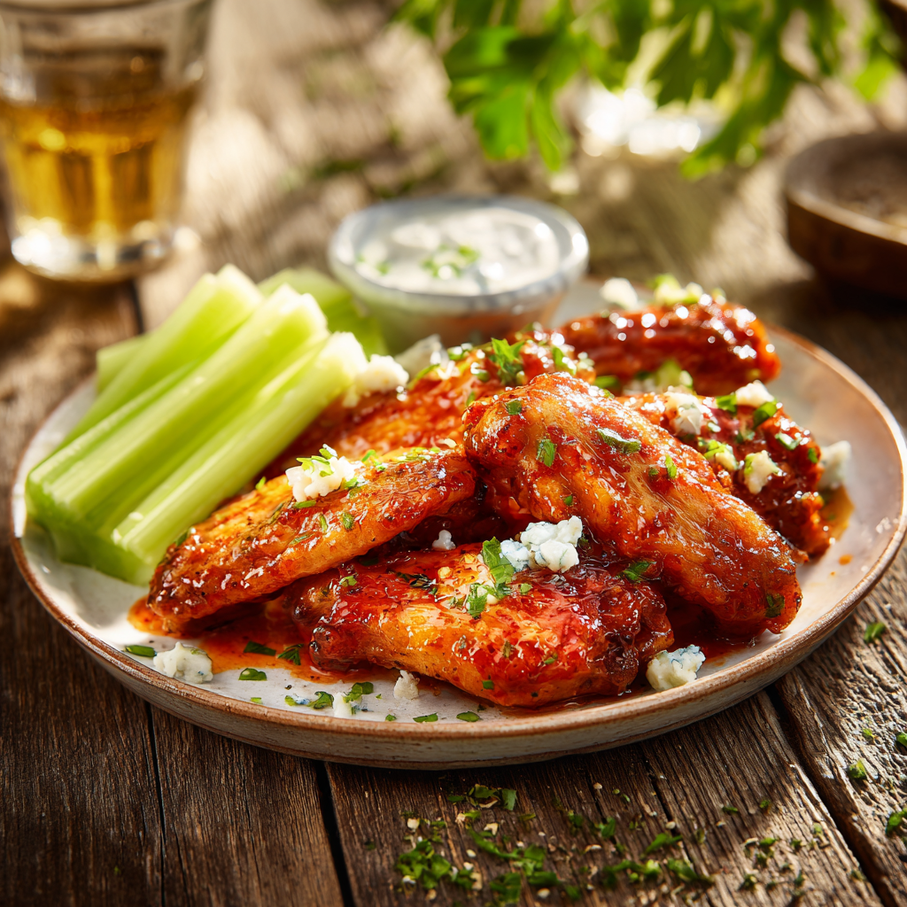 Honey buffalo chicken wings