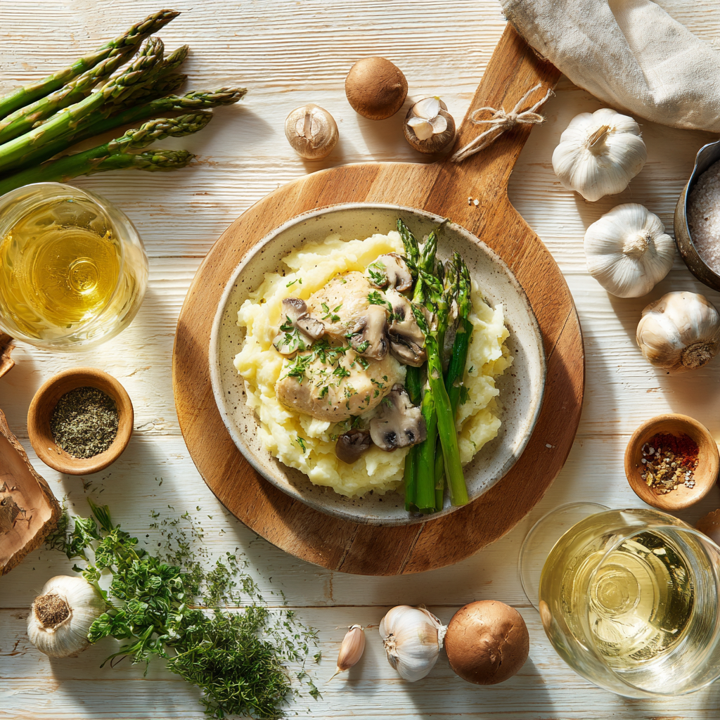 creamy chicken asparagus and mushroom recipe