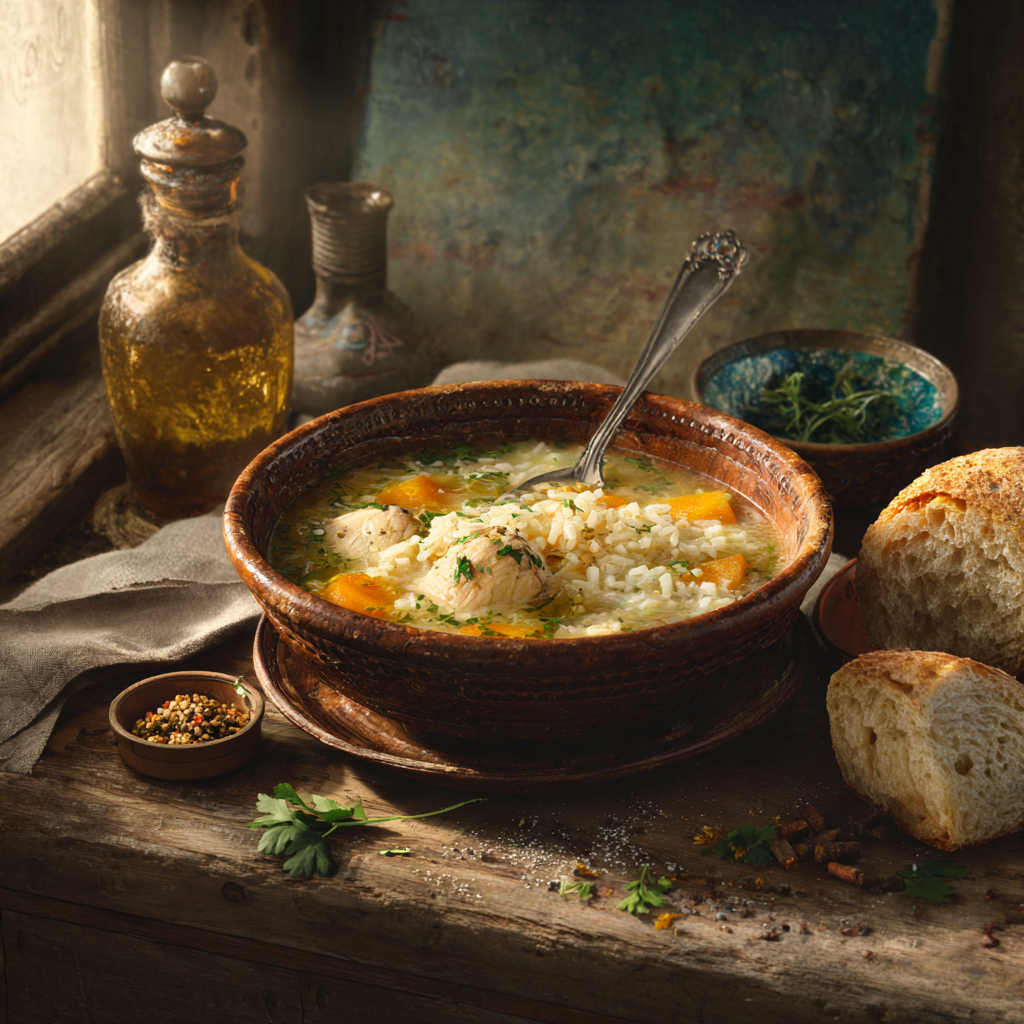 demos chicken and rice soup recipe