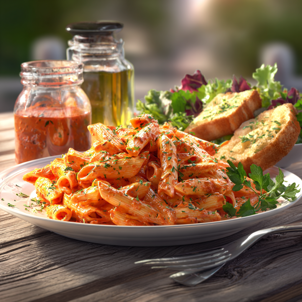 easy chicken penne vodka recipe with jar sauce