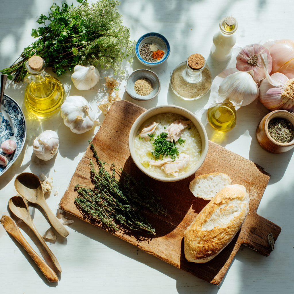 recipe for demos chicken and rice soup