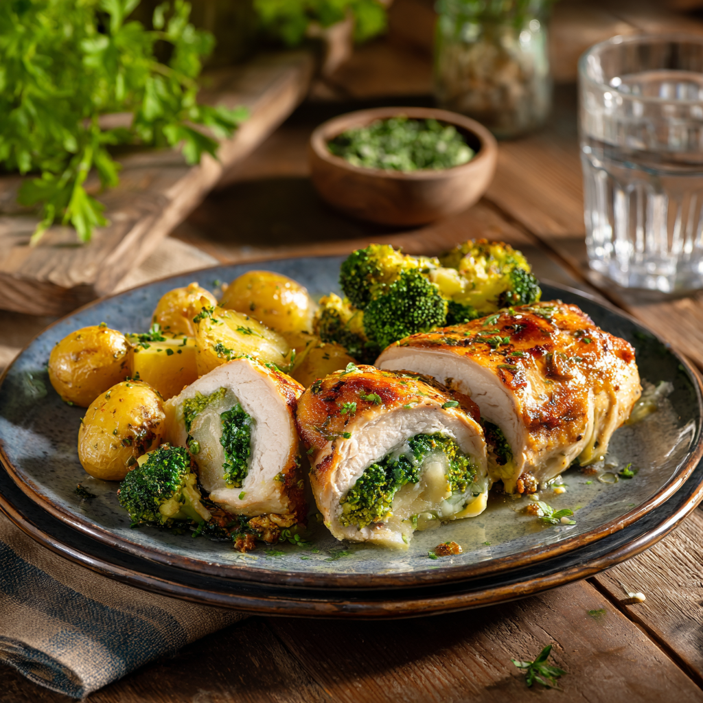 stuffed chicken breast recipes with broccoli and cheese