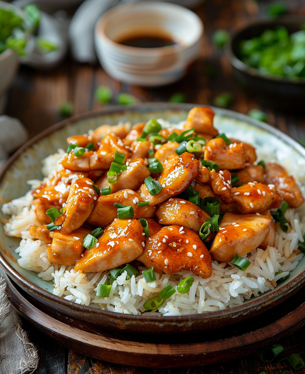 chicken stir-fry with rice