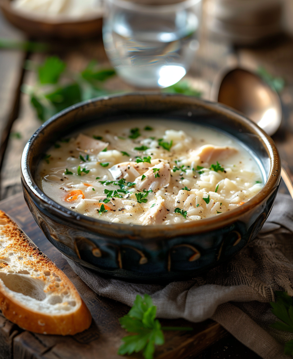 creamy chicken and rice soup