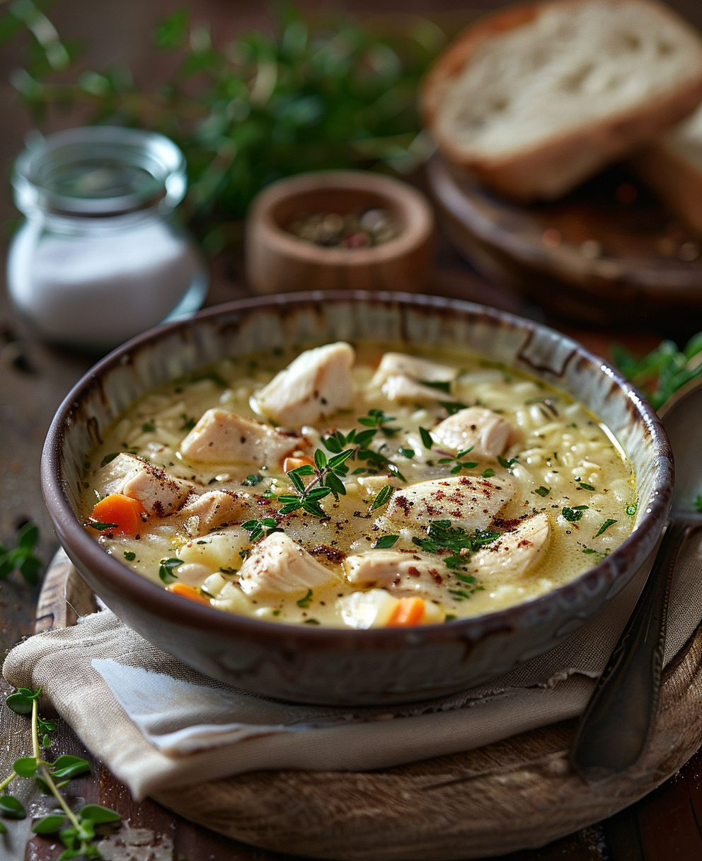 demos chicken and rice soup recipe