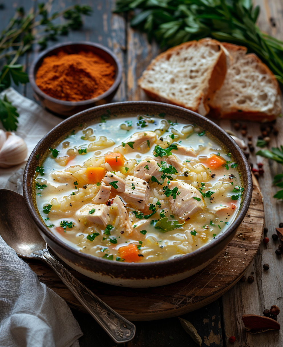 demos chicken and rice soup recipe