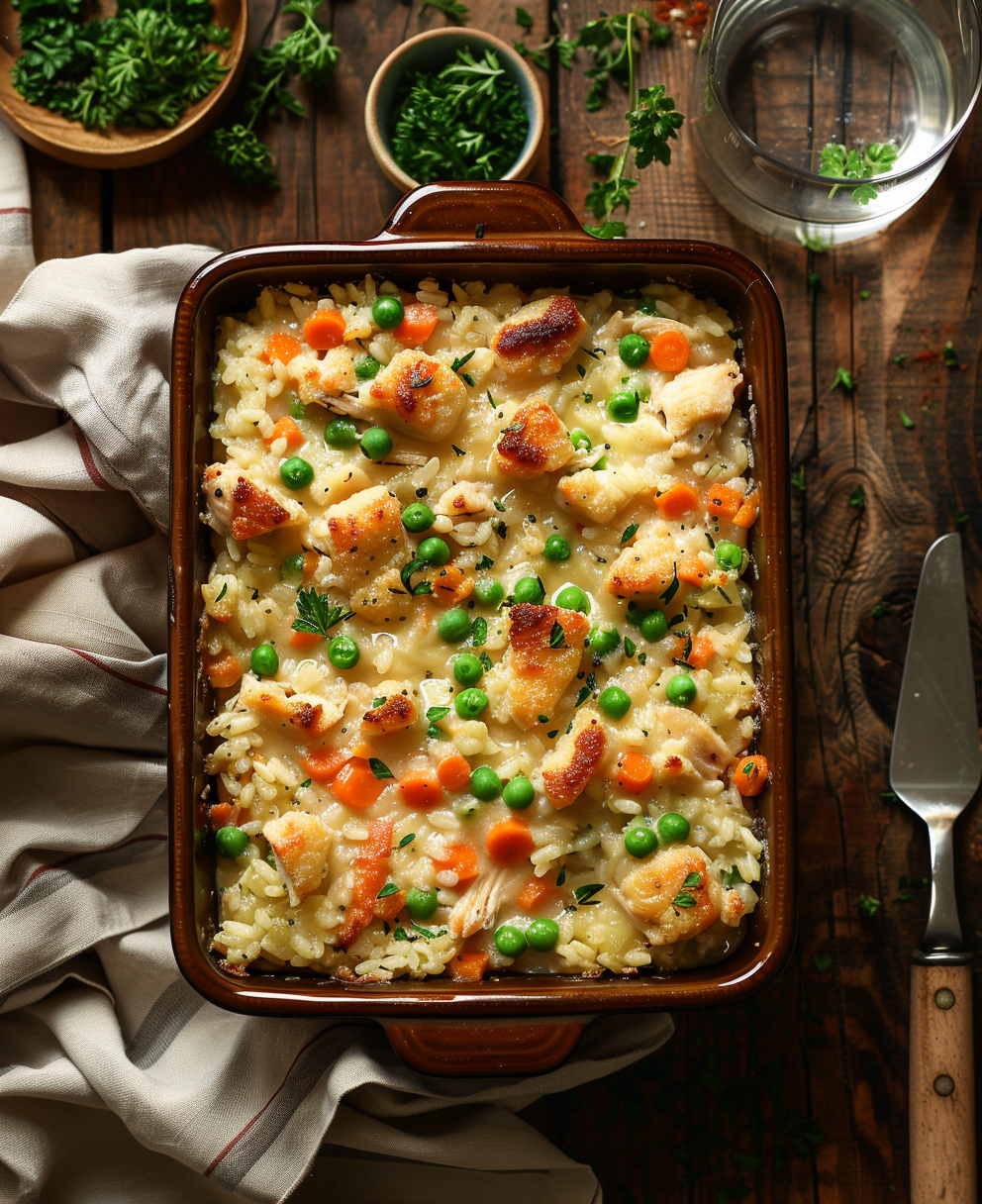 old fashioned chicken and rice casserole