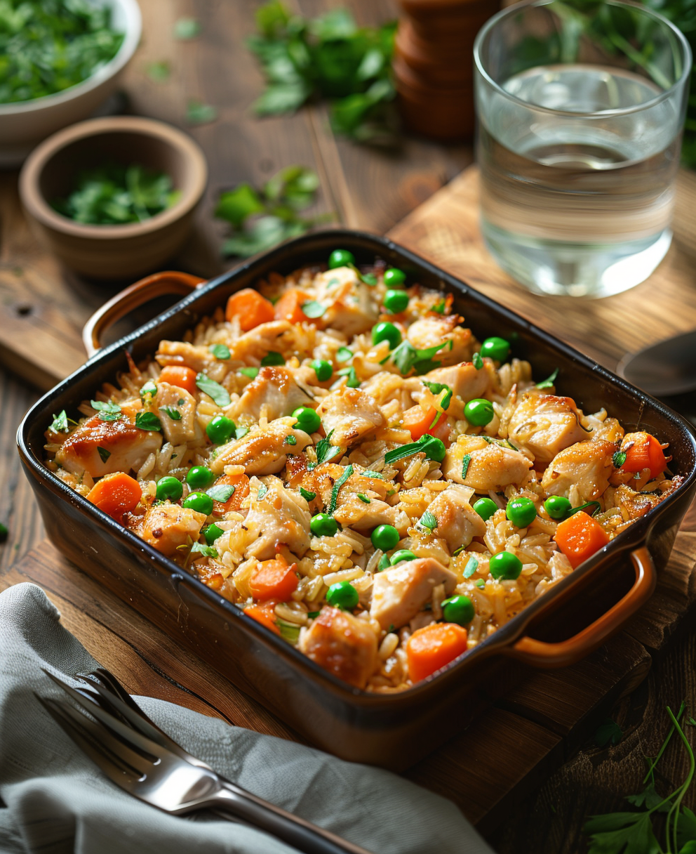 old fashioned chicken and rice casserole