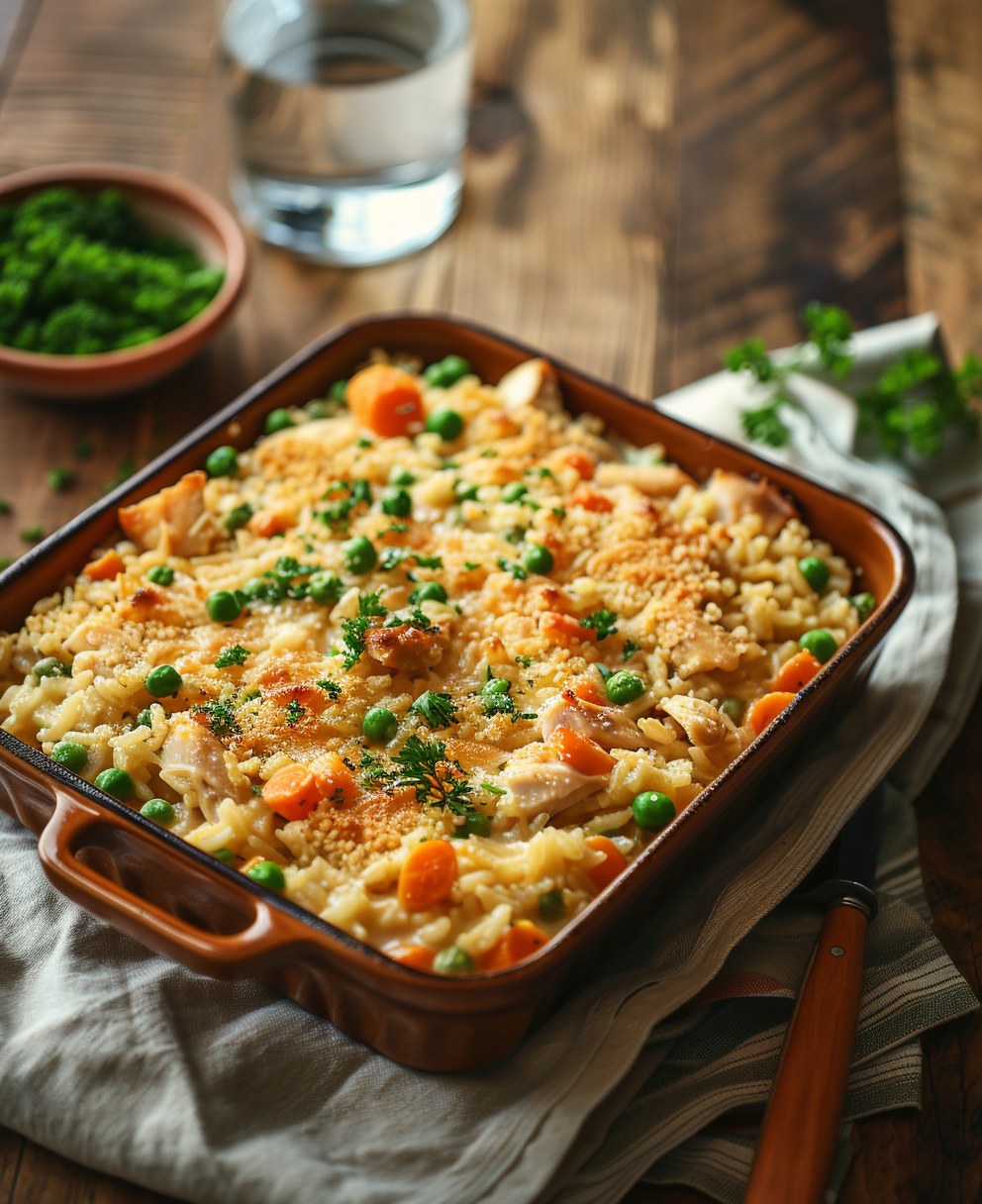 old fashioned chicken and rice casserole