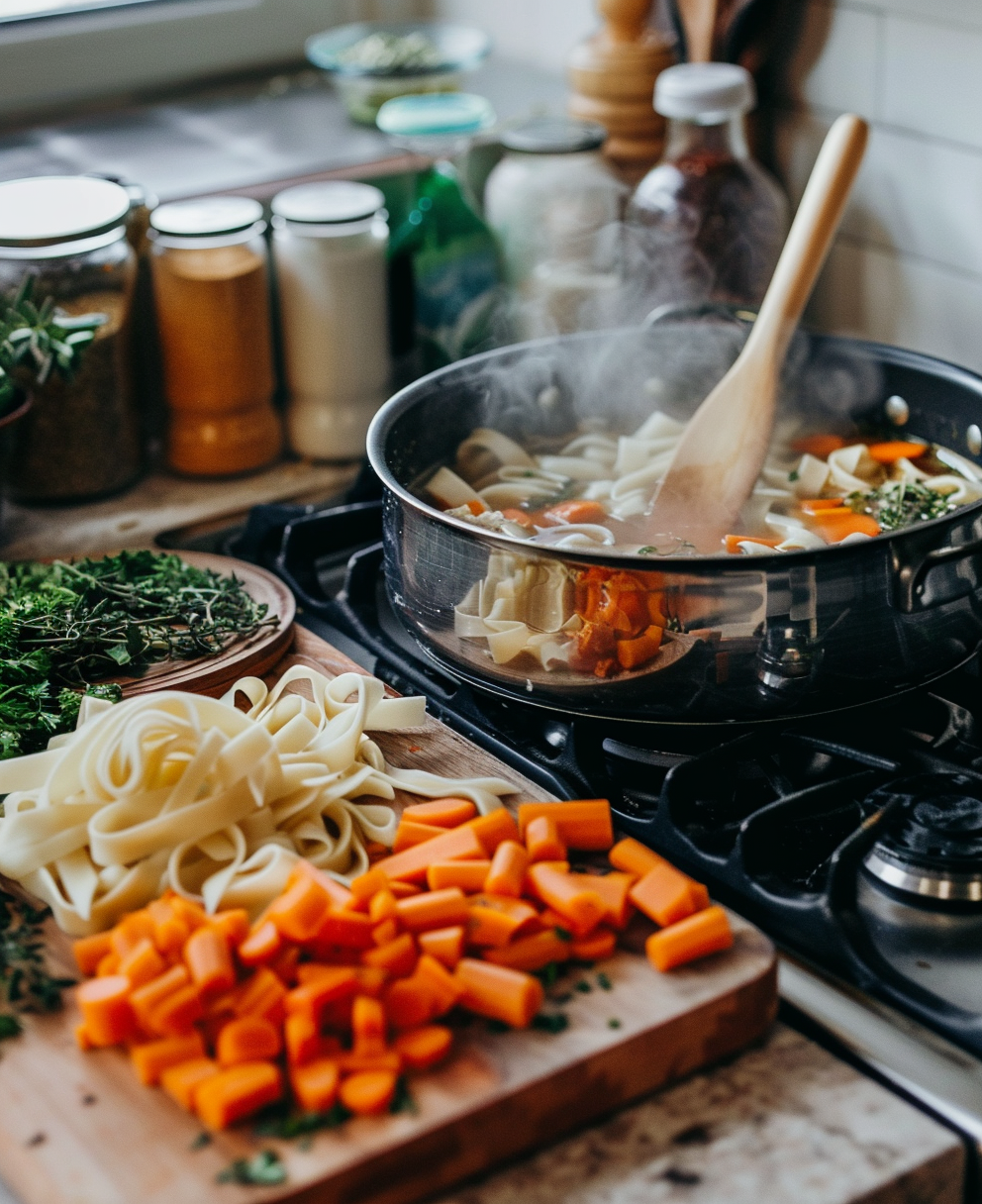 vegan chicken noodle soup recipe