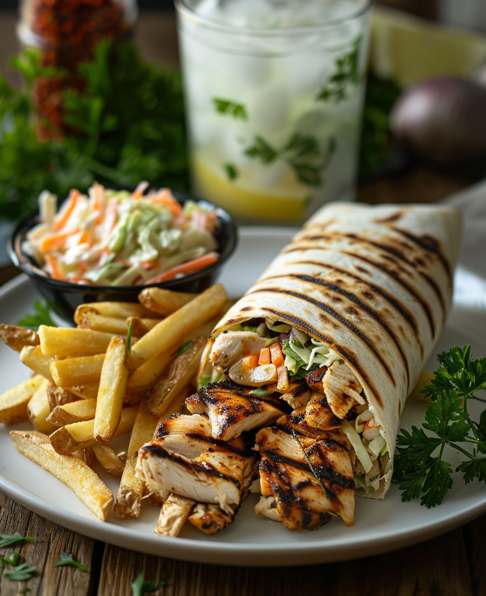 grilled chicken cool wrap