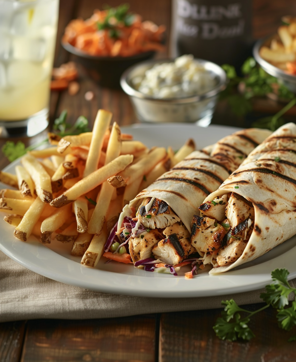 grilled chicken cool wrap