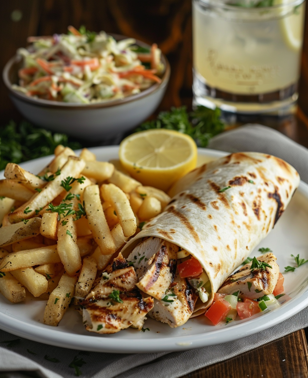 grilled chicken cool wrap