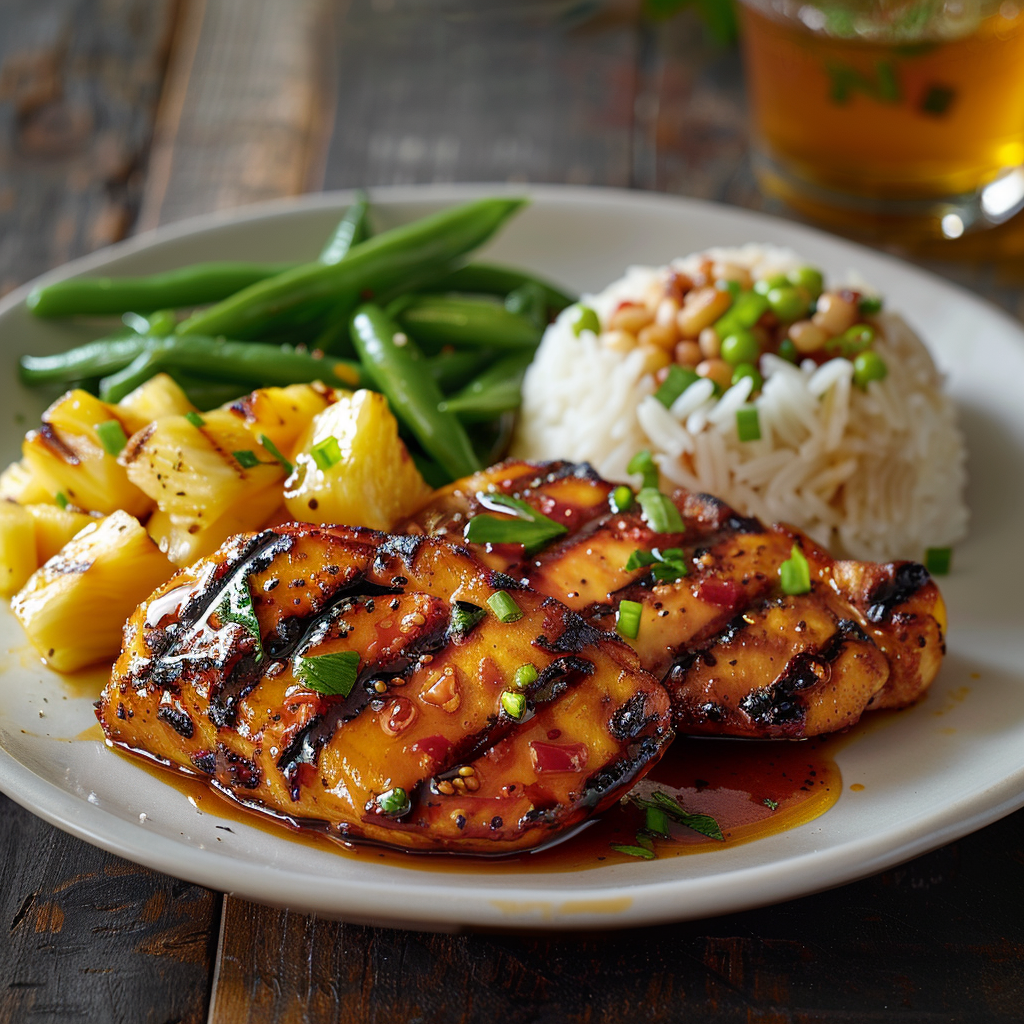 grilled chicken and pineapple