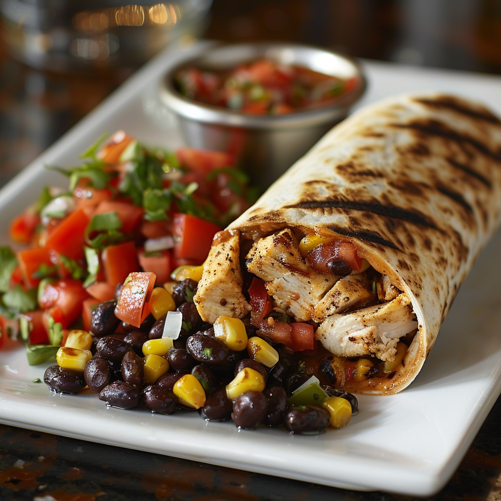 grilled chicken burrito