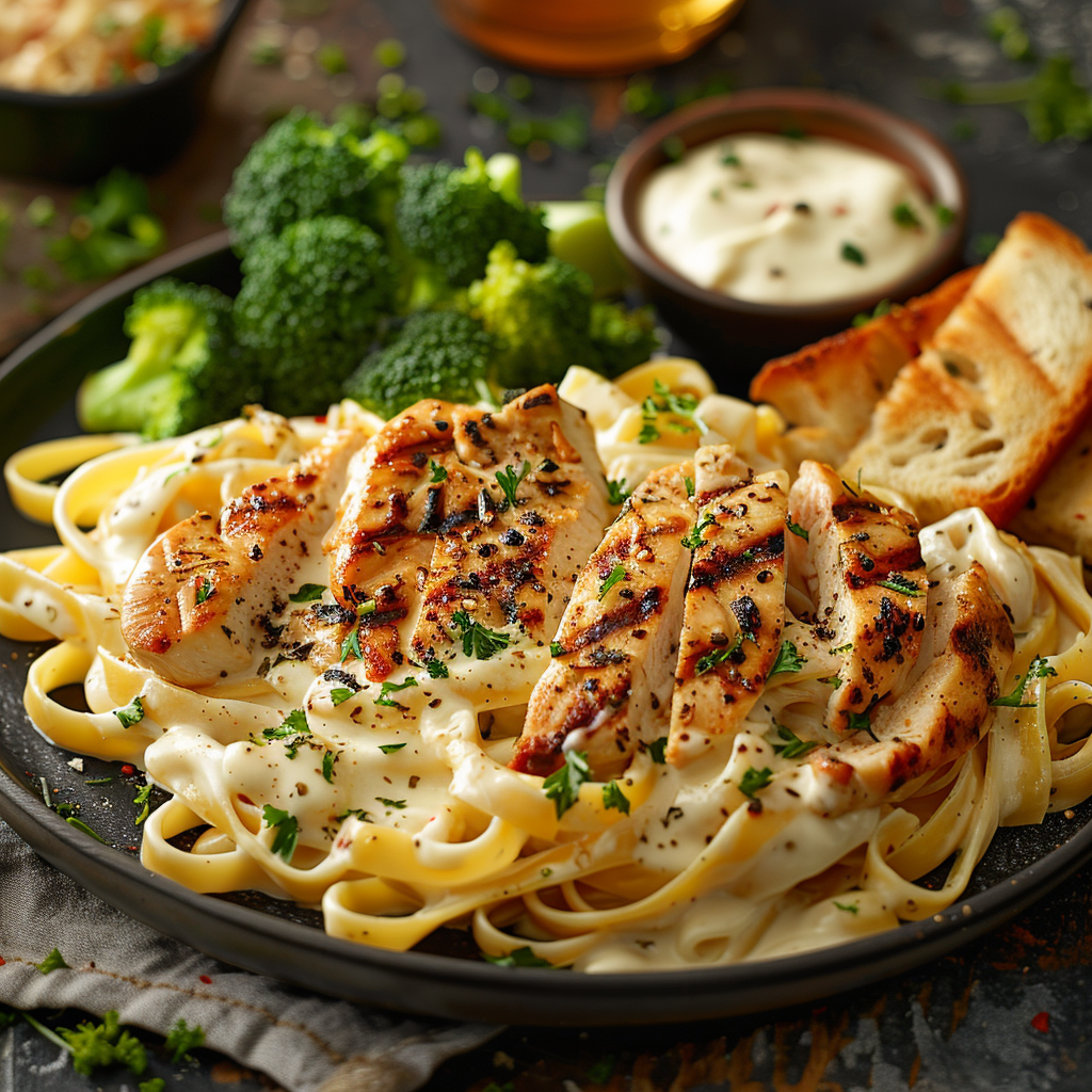 grilled chicken fettuccine alfredo