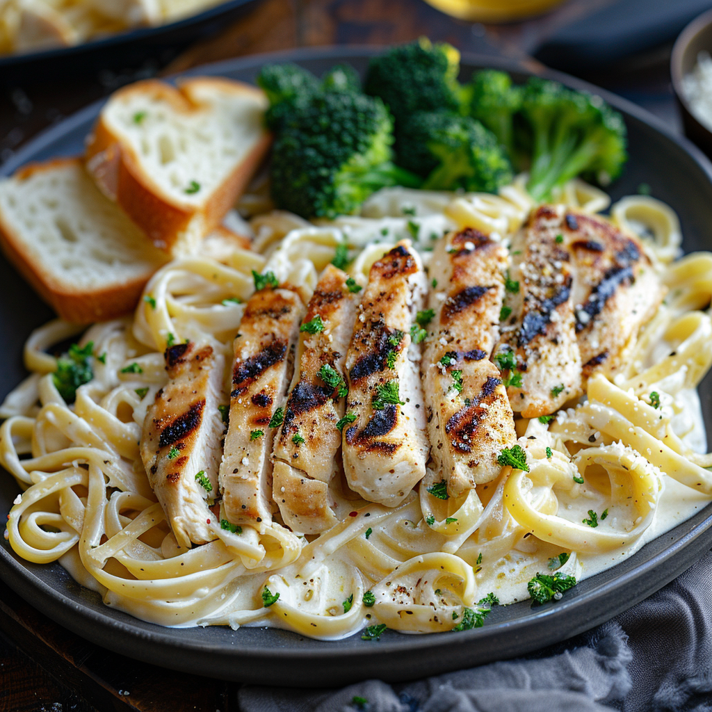grilled chicken fettuccine alfredo