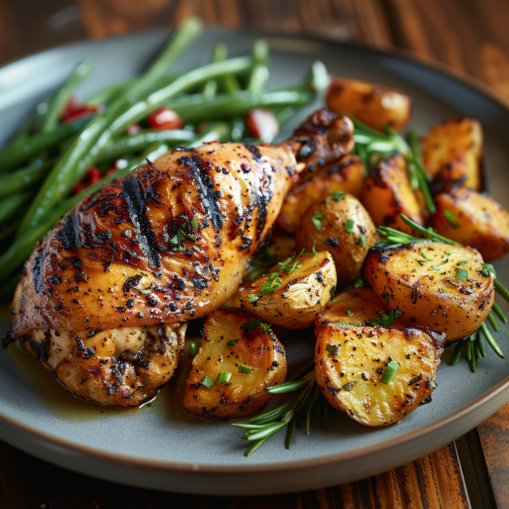 grilled half chicken