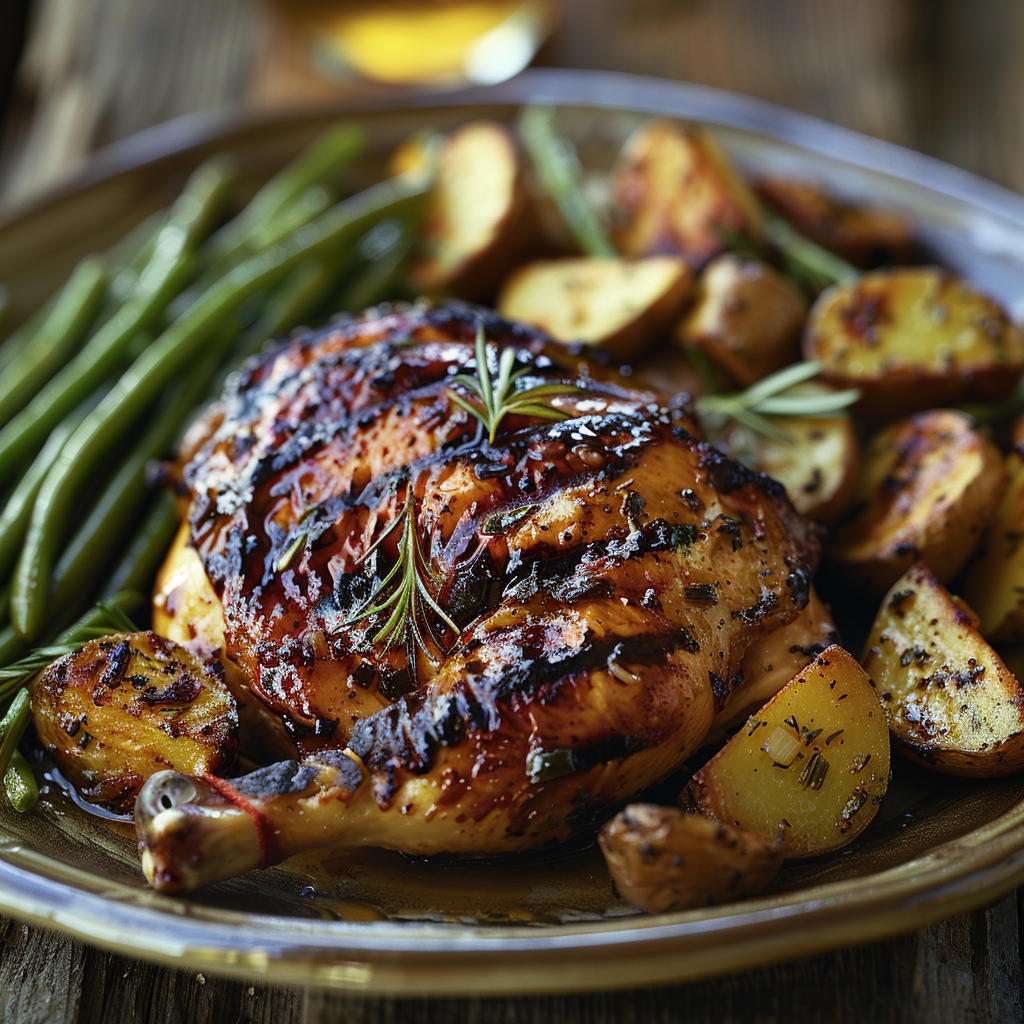 grilled half chicken